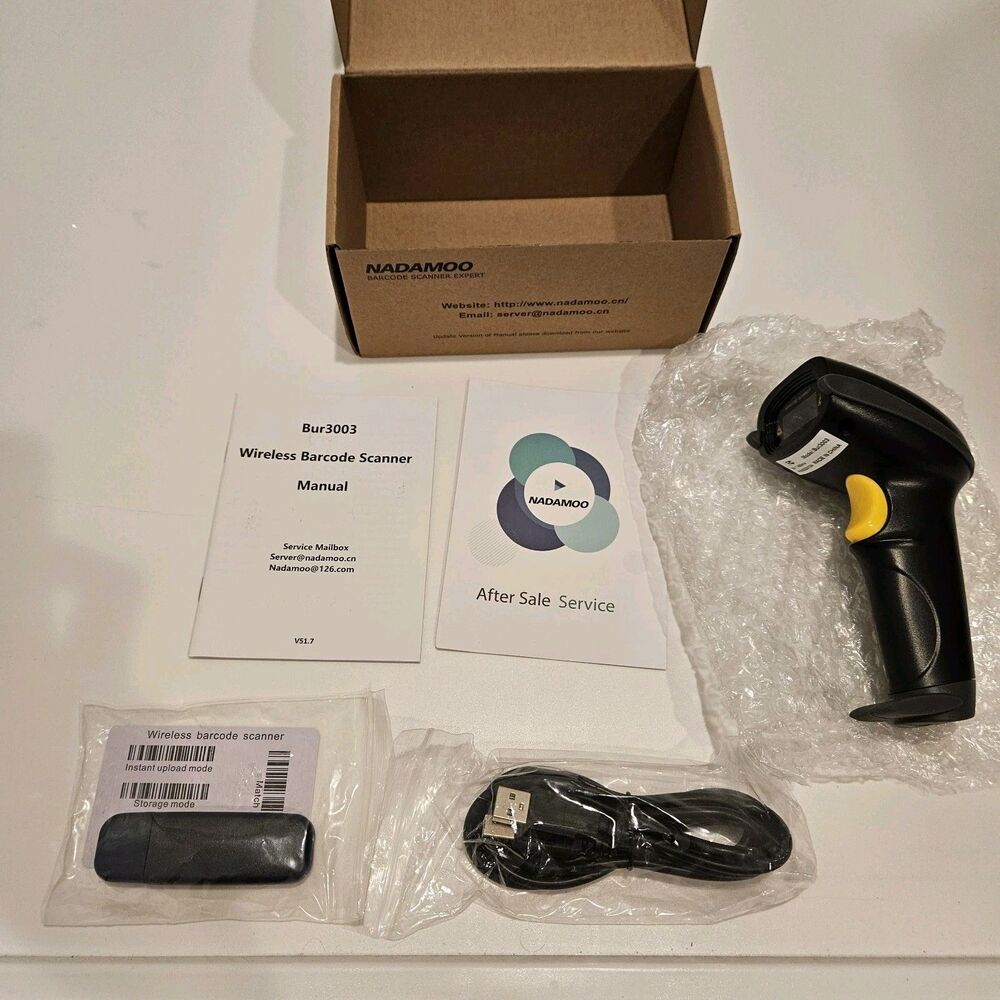 Nadamoo Bur3003 Wireless Long Distance USB Handheld Barcode Scanner